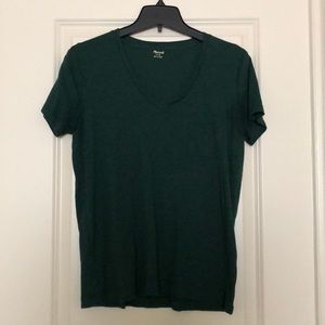 Madewell deep green t-shirt